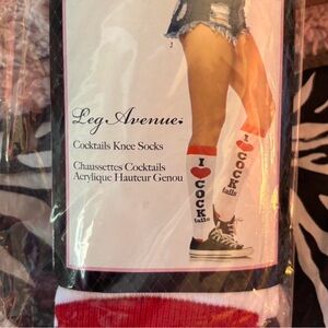 Vintage Leg Avenue “ I ❤️ COCKtails” knee socks!
